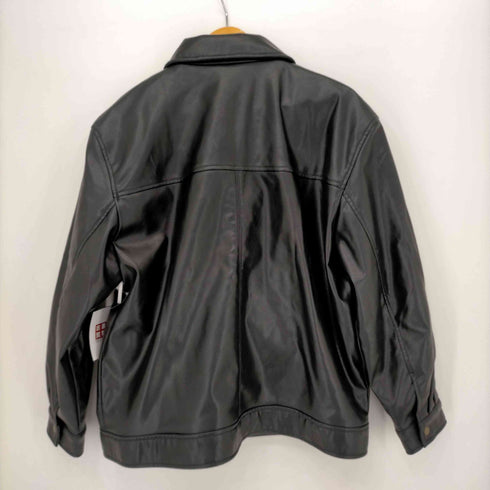 フルギ DIVIDED by H&M フェイクレザー ジップアップジャケット メンズ import:M