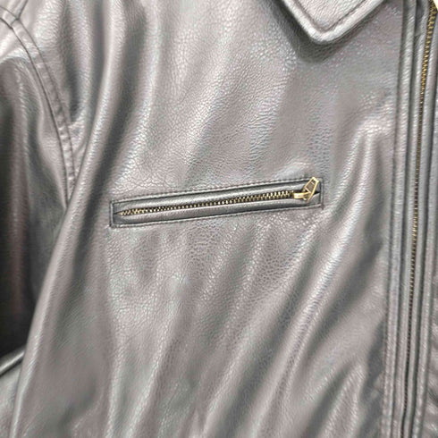 フルギ DIVIDED by H&M フェイクレザー ジップアップジャケット メンズ import:M