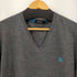 バーバリーブラックレーベル BURBERRY BLACK LABEL ロゴ刺繍ウールVネックニット メンズ JPN:4