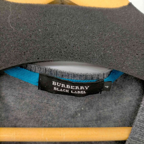 バーバリーブラックレーベル BURBERRY BLACK LABEL ロゴ刺繍ウールVネックニット メンズ JPN:4