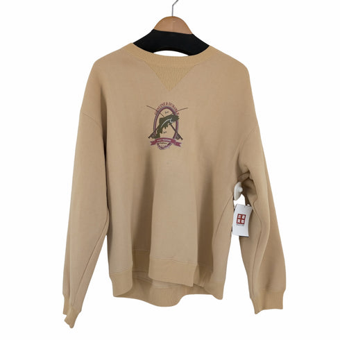 カナタ Kanata フィッシングプリント 前Vガゼット スウェット メンズ import:L