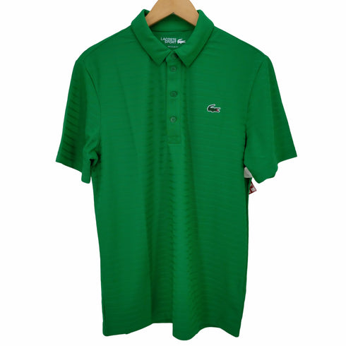 ラコステスポーツ LACOSTE SPORT ジャカードボーダーゴルフポロシャツ メンズ US-M