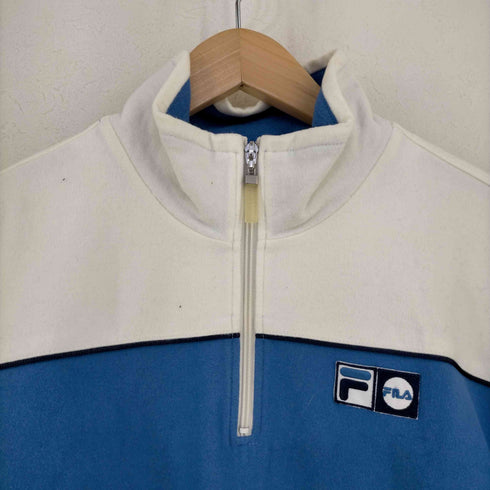 フィラ FILA ワンポイントロゴ刺繍 ハーフジップトップ メンズ JPN:L