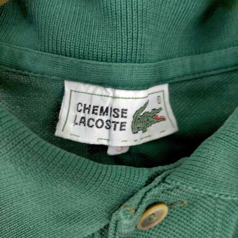 ラコステ LACOSTE ロゴ刺繍 鹿の子 ポロシャツ メンズ JPN:3