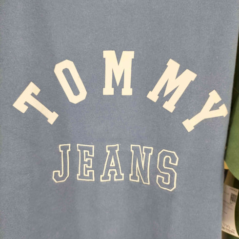 トミージーンズ tommy jeans ロゴ刺繍×プリント ラグランスウェット メンズ import:M