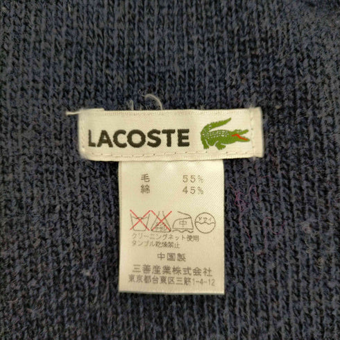 ラコステ LACOSTE ワニロゴ ウールコットンマフラー メンズ