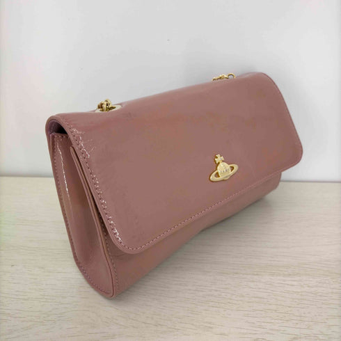 ヴィヴィアンウエストウッドロンドン Vivienne Westwood LONDON エナメル チェーン ショルダーバッグ レディース