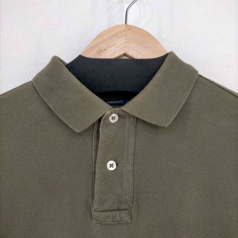 ポロラルフローレン POLO RALPH LAUREN CUSTOM FIT ポニー刺繍 鹿の子 L/S ポロシャツ メンズ import:M