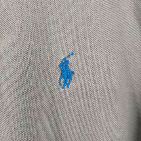 ポロラルフローレン POLO RALPH LAUREN CUSTOM FIT ポニー刺繍 鹿の子 L/S ポロシャツ メンズ import:M