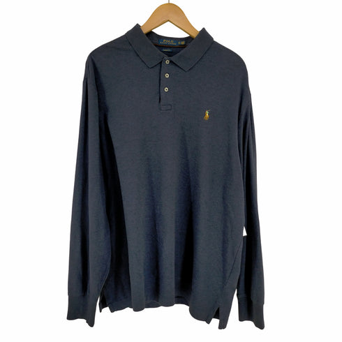 ポロラルフローレン POLO RALPH LAUREN CLASSIC FIT ポニー刺繍 L/S ポロシャツ メンズ import:XL