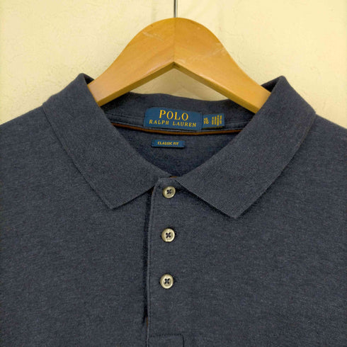 ポロラルフローレン POLO RALPH LAUREN CLASSIC FIT ポニー刺繍 L/S ポロシャツ メンズ import:XL