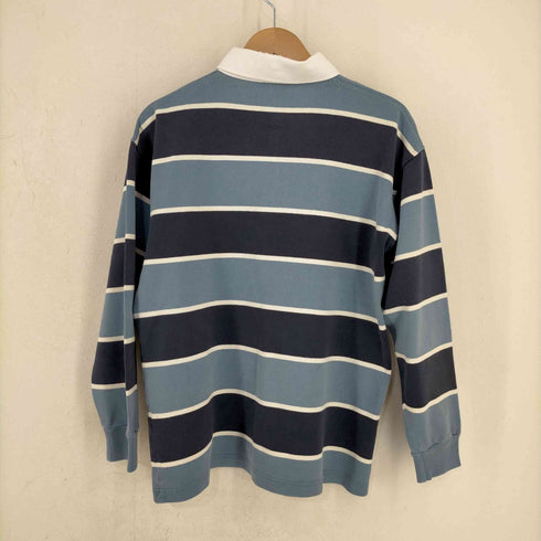 カンタベリー CANTERBURY ロゴ刺繍 ボーダー ラガーシャツ メンズ import:L