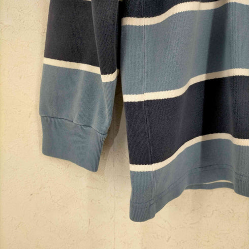 カンタベリー CANTERBURY ロゴ刺繍 ボーダー ラガーシャツ メンズ import:L