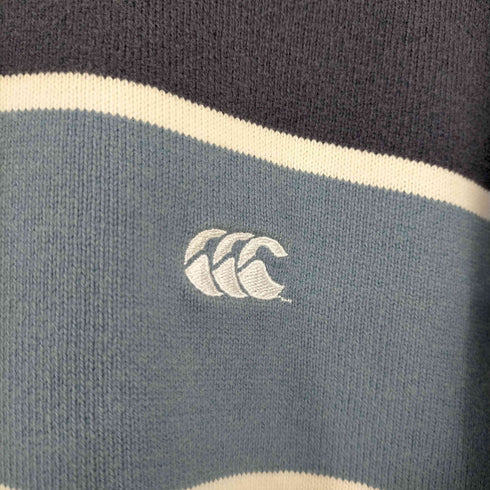 カンタベリー CANTERBURY ロゴ刺繍 ボーダー ラガーシャツ メンズ import:L