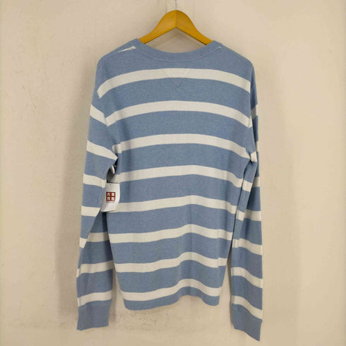 トミーヒルフィガー TOMMY HILFIGER ロゴ刺繍 ボーダー クルーネックニット メンズ import:L