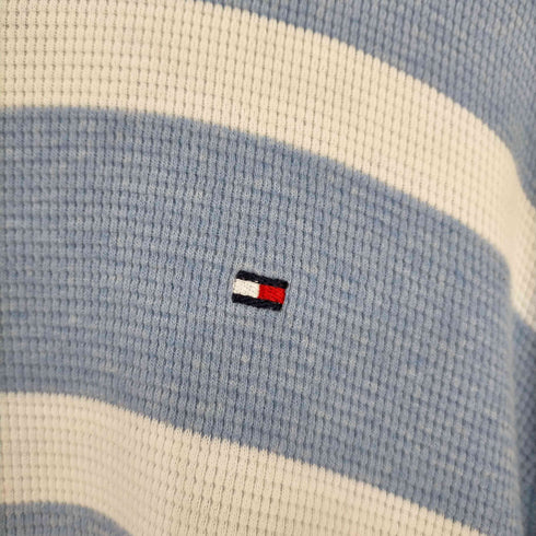 トミーヒルフィガー TOMMY HILFIGER ロゴ刺繍 ボーダー クルーネックニット メンズ import:L
