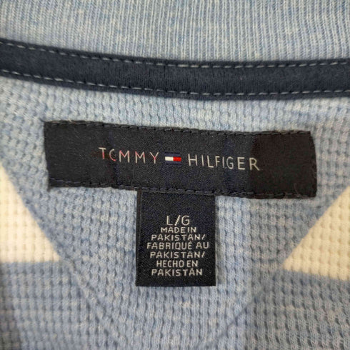 トミーヒルフィガー TOMMY HILFIGER ロゴ刺繍 ボーダー クルーネックニット メンズ import:L