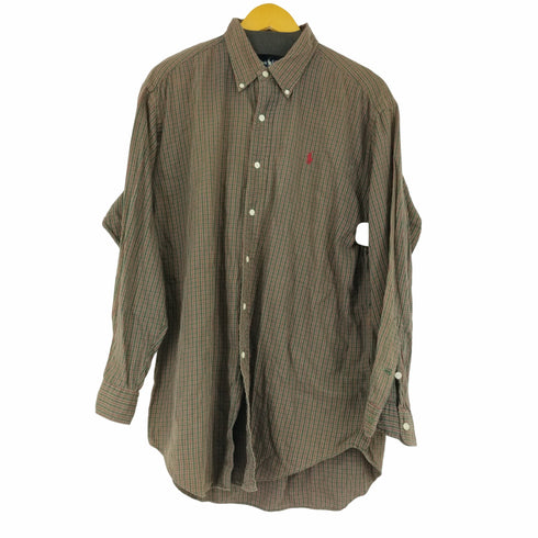 ラルフローレン RALPH LAUREN 90-00S スモールポニー刺繍 L/S チェックシャツ メンズ import:L