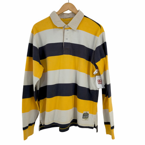 エディーバウアー Eddie Bauer ボーダー ラガーシャツ メンズ import:L