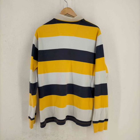 エディーバウアー Eddie Bauer ボーダー ラガーシャツ メンズ import:L