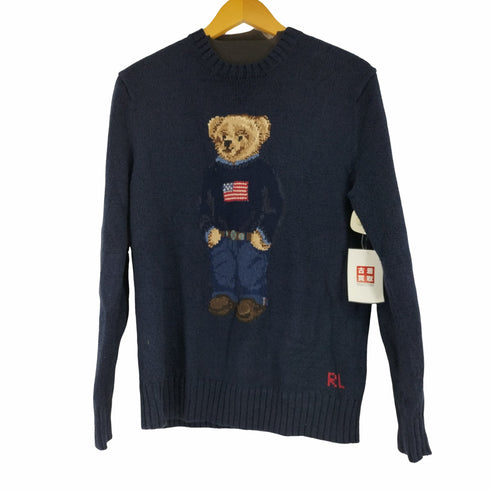 ポロバイラルフローレン Polo by RALPH LAUREN ポロベア クルーネックコットンニット メンズ import:XS