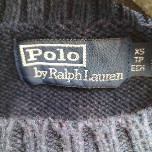 ポロバイラルフローレン Polo by RALPH LAUREN ポロベア クルーネックコットンニット メンズ import:XS