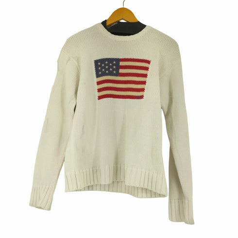 ポロバイラルフローレン Polo by RALPH LAUREN 90S 星条旗コットンニット メンズ import:XL