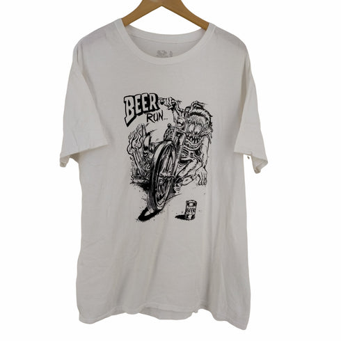 フルーツオブザルーム FRUIT OF THE LOOM 00S BEER RUN キャラクタープリント Tシャツ メンズ import:XL