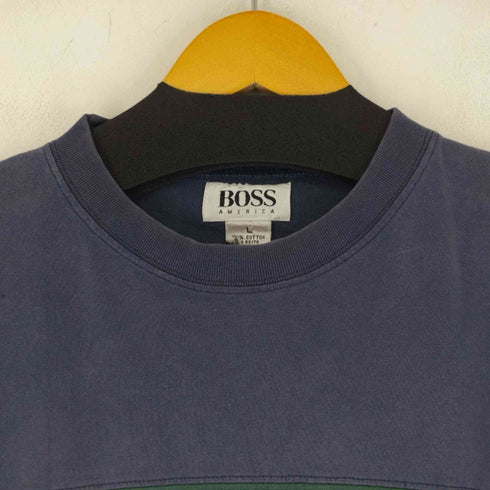 ボス BOSS MADE IN USA フロントプリント ボーダー Tシャツ メンズ import:L