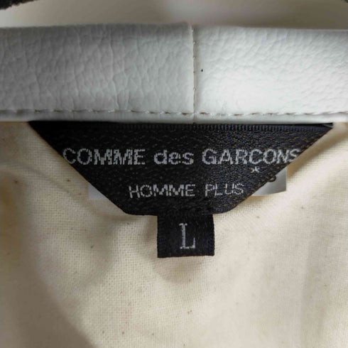 コムデギャルソンオムプリュス COMME des GARCONS HOMME PLUS 18AW フェイクレザーカットワークロングベスト エプロン メンズ JPN:L