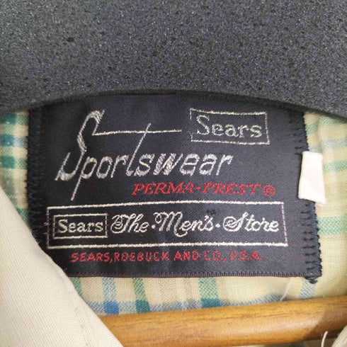 シアーズ Sears 70S TALON ZIP 裏地チェックスイングトップ メンズ US:42