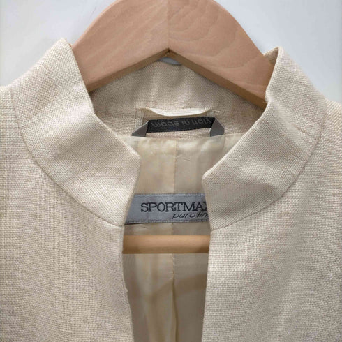 - SPORTMAX イタリア製 リネンジップアップテーラードジャケット レディース JPN:38