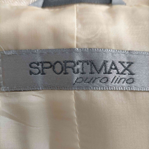 - SPORTMAX イタリア製 リネンジップアップテーラードジャケット レディース JPN:38