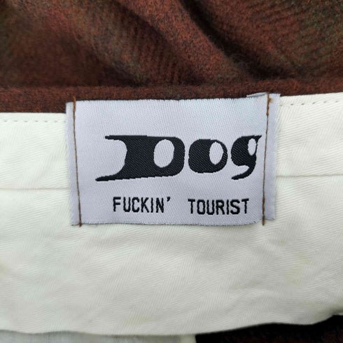 DOG FUCKIN TOURIST ジップデザインチェックパンツ メンズ