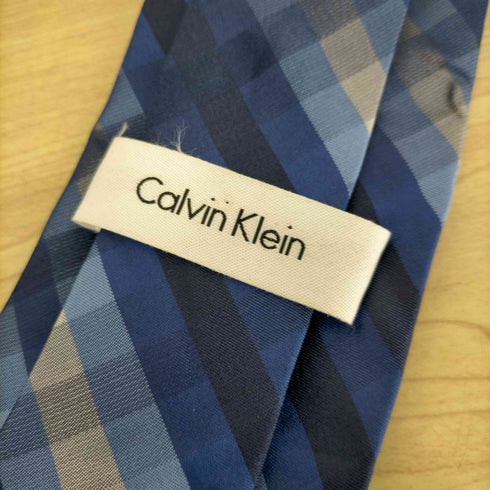カルバンクライン CALVIN KLEIN チェック柄 シルクネクタイ メンズ