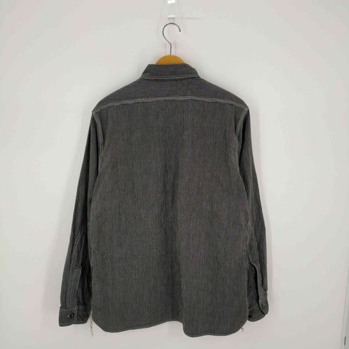 シュガーケーン SUGAR CANE ジーンコードワークシャツ ストライプ L/S シャツ メンズ LARGE 16-16 1/2