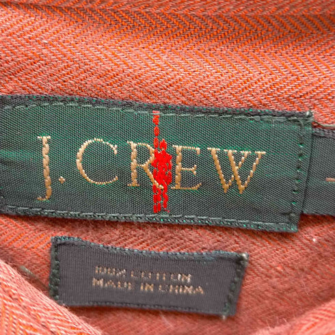 ジェイクルー J.CREW 90-00S 巨人タグ ヘリンボーンシャツ メンズ JPN:L