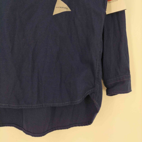 アンドワンダー and wander thermo nell stand collar shirt サーモネルスタンドカラーシャツ メンズ JPN:2