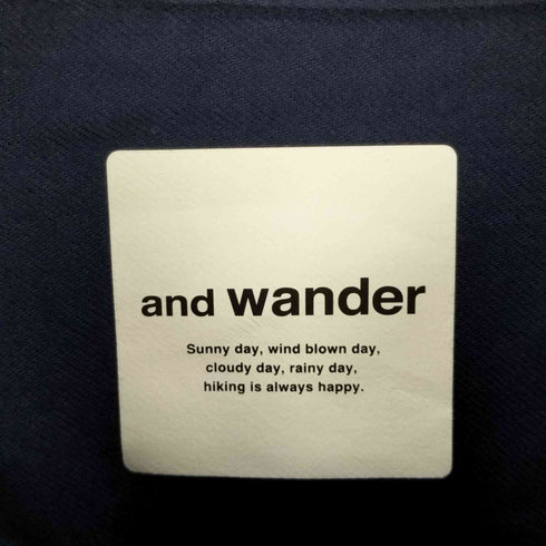 アンドワンダー and wander thermo nell stand collar shirt サーモネルスタンドカラーシャツ メンズ JPN:2