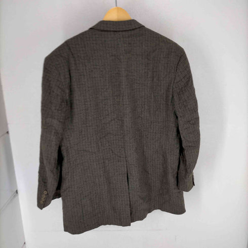 70~80S MADE IN USA CAMEL HAIR チェック柄テーラードジャケット メンズ