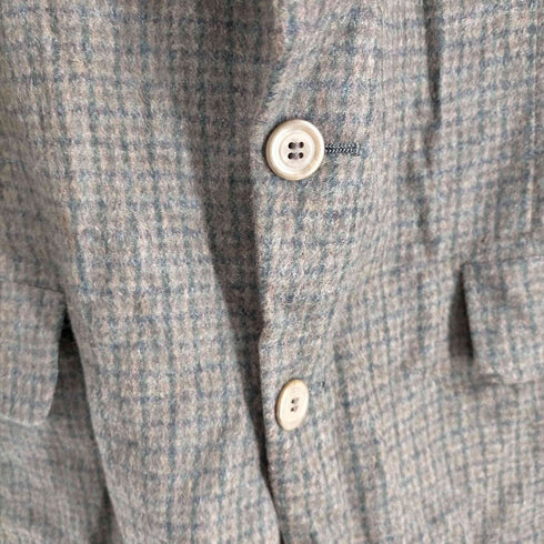 70~80S MADE IN USA CAMEL HAIR チェック柄テーラードジャケット メンズ