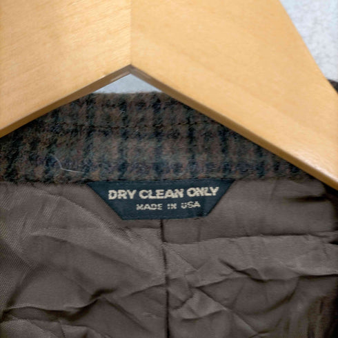 70~80S MADE IN USA CAMEL HAIR チェック柄テーラードジャケット メンズ