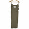 ザラ ZARA Sage Cut Out Linen Blend Midi Dress レディース S