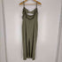 ザラ ZARA Sage Cut Out Linen Blend Midi Dress レディース S