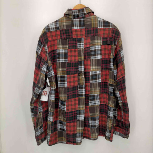 グラミチ GRAMICCI 切替パッチワークネルシャツ メンズ import:L