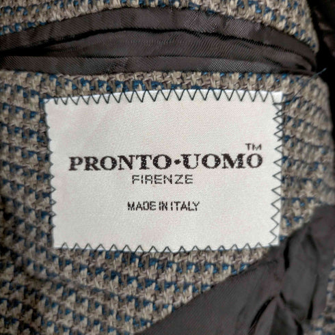 MADE IN ITALY チェック柄テーラードジャケット メンズ