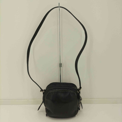 アニエスベーボヤージュ agnes b. VOYAGE 白ステッチレザーショルダーバッグ レディース
