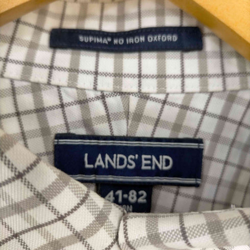 ランズエンド LANDS END SUPIMA OX チェック柄 BDシャツ メンズ 41-82