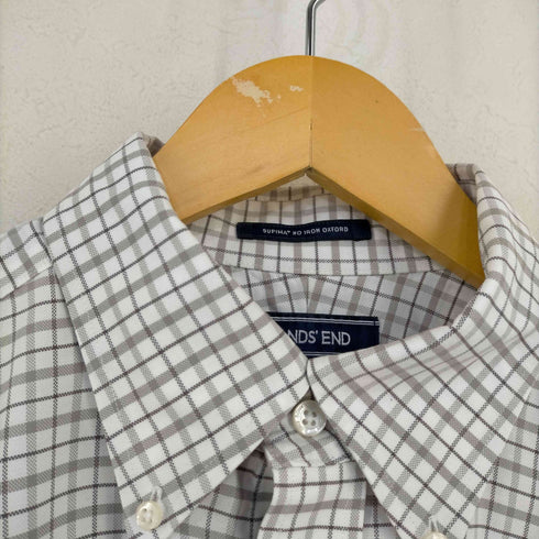 ランズエンド LANDS END SUPIMA OX チェック柄 BDシャツ メンズ 41-82