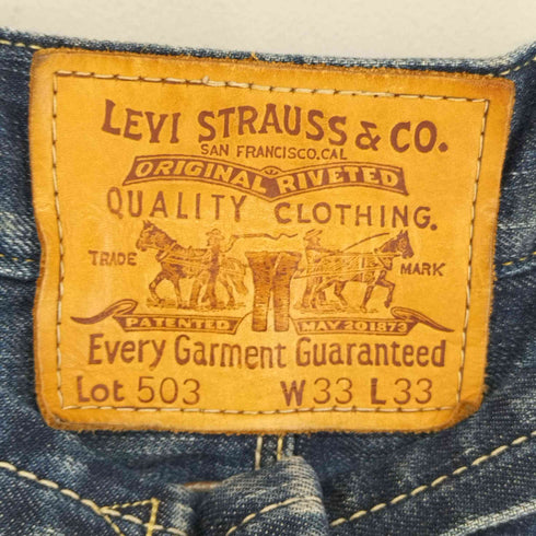 リーバイス Levis 503 ストレートデニムパンツ シンチバック メンズ 33/33